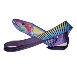 Ralph Marlin Vintage Y'Wrasse Fish Novelty Necktie Polyester 57" Neon Retro